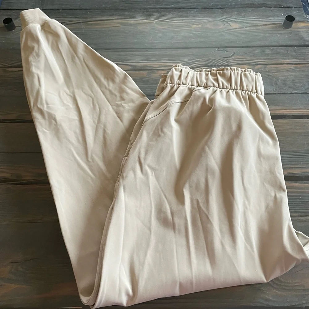 lululemon athletica Light Beige Elastic Waist Track Joggers